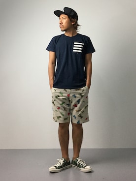 「BRTH BREATH（ ブレス）のアイテム（パンツ）」を使った、B-chanさん（メンズ・168cm）の夏コーディネート