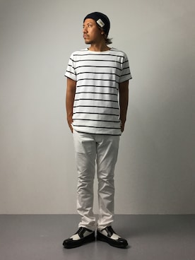 「CIAOPANIC TYPY（チャオパニックティピー）のアイテム（ニットキャップ/ビーニー）」を使った、B-chanさん（メンズ・168cm）の夏コーディネート