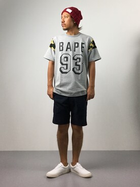 「CIAOPANIC TYPY（チャオパニックティピー）のアイテム（ニットキャップ/ビーニー）」を使った、B-chanさん（メンズ・168cm）の夏コーディネート