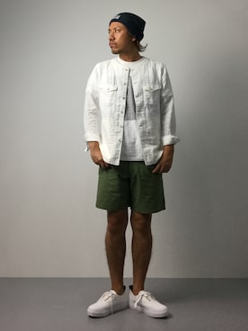 「BEN DAVIS/PROJECT LINE（ベンデイビスプロジェクトライン）のアイテム」を使った、B-chanさん（メンズ・168cm）の夏コーディネート