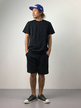 「NAVAL（ナバル）のアイテム（帽子）」を使った、B-chanさん（メンズ・168cm）の夏コーディネート