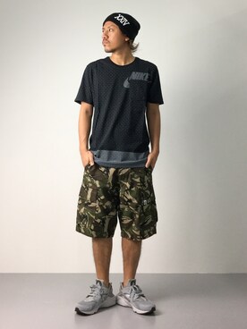 「XX FOUR（ダブルエックスフォー）のアイテム（ニットキャップ/ビーニー）」を使った、B-chanさん（メンズ・168cm）の夏コーディネート