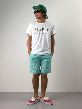 「styles（スタイルス）のアイテム（パンツ）」を使った、B-chanさん（メンズ・168cm）の夏コーディネート
