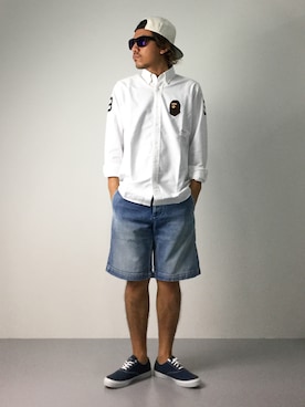 「Sperry Top-Sider（スペリートップサイダー）のアイテム」を使った、B-chanさん（メンズ・168cm）の夏コーディネート