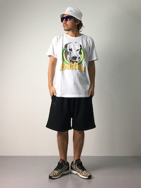 「SUBLIME（サブライム）のアイテム（トップス）」を使った、B-chanさん（メンズ・168cm）の夏コーディネート