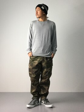 「SQUOVAL（スクオーバル）のアイテム」を使った、B-chanさん（メンズ・168cm）の夏コーディネート