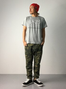 「Back Channel（バックチャンネル）のアイテム（ニットキャップ/ビーニー）」を使った、B-chanさん（メンズ・168cm）の夏コーディネート