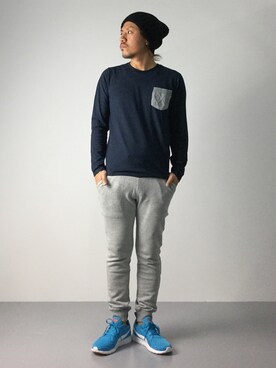 「wjk（ダヴルジェイケイ）のアイテム（帽子）」を使った、B-chanさん（メンズ・168cm）の夏コーディネート