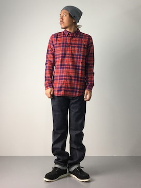 「shirts．（シャツ）のアイテム」を使った、B-chanさん（メンズ・168cm）の夏コーディネート