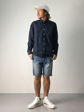 「STARTER（スターター）のアイテム」を使った、B-chanさん（メンズ・168cm）の夏コーディネート