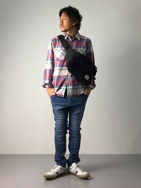 「mobus（モーブス）のアイテム」を使った、B-chanさん（メンズ・168cm）の秋コーディネート