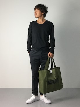 「BASQUIAT（バスキア）のアイテム」を使った、B-chanさん（メンズ・168cm）の秋コーディネート