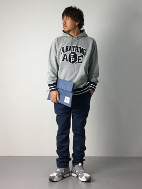 「SHIPS JET BLUE（シップスジェットブルー）のアイテム（ショルダーバッグ）」を使った、B-chanさん（メンズ・168cm）の秋コーディネート