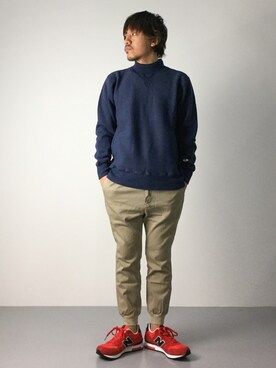 Champion チャンピオン Ships Authentic 別注 リバースウィーブ モックネック スウェット を使った人気ファッションコーディネート Wear