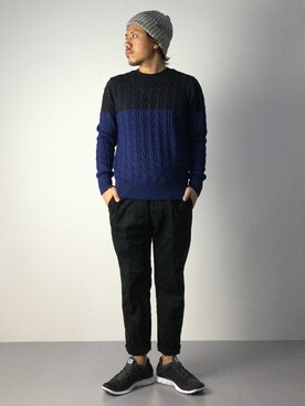 「JOURNAL STANDARD relume（ジャーナルスタンダード　レリューム）のアイテム（ニットキャップ/ビーニー）」を使った、B-chanさん（メンズ・168cm）の秋コーディネート