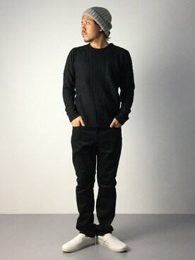 「L.H.P（エルエイチピー）のアイテム（ニット/セーター）」を使った、B-chanさん（メンズ・168cm）の秋コーディネート