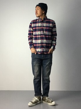 「URBAN RESEARCH（アーバンリサーチ）のアイテム（ニットキャップ/ビーニー）」を使った、B-chanさん（メンズ・168cm）の秋コーディネート