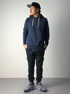 「SHIPS JET BLUE（シップスジェットブルー）のアイテム（キャップ）」を使った、B-chanさん（メンズ・168cm）の秋コーディネート