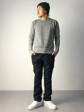 「SHIPS JET BLUE（シップスジェットブルー）のアイテム（ニットキャップ/ビーニー）」を使った、B-chanさん（メンズ・168cm）の秋コーディネート