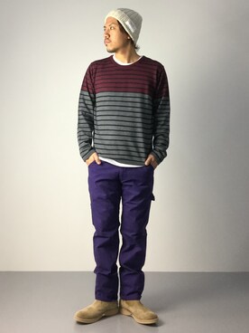 「417 EDIFICE（フォーワンセブンエディフィス）のアイテム（ブーツ）」を使った、B-chanさん（メンズ・168cm）の秋コーディネート