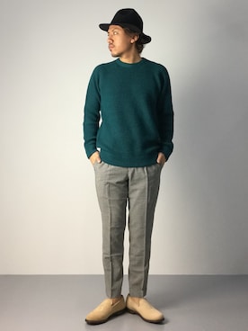 「Journal Standard TRISECT（トライセクト）のアイテム（スラックス）」を使った、B-chanさん（メンズ・168cm）の秋コーディネート