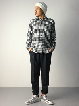 「MOHI（モヒ）のアイテム」を使った、B-chanさん（メンズ・168cm）の秋コーディネート