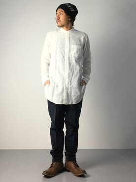 「A BATHING APE（アベイシングエイプ）のアイテム（ニットキャップ/ビーニー）」を使った、B-chanさん（メンズ・168cm）の秋コーディネート