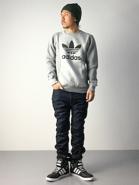 「Levi's（リーバイス）のアイテム（帽子）」を使った、B-chanさん（メンズ・168cm）の秋コーディネート