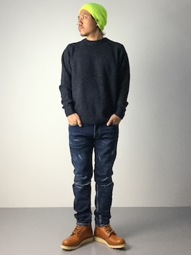 「lideal（リデアル）のアイテム」を使った、B-chanさん（メンズ・168cm）の秋コーディネート