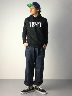 「MASTER&Co（マスターアンドコー）のアイテム（パンツ）」を使った、B-chanさん（メンズ・168cm）の秋コーディネート