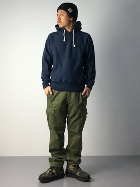 「Carhartt WIP（カーハートダブリューアイピー）のアイテム（帽子）」を使った、B-chanさん（メンズ・168cm）の秋コーディネート