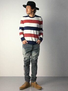 「SHIPS JET BLUE（シップスジェットブルー）のアイテム（ブーツ）」を使った、B-chanさん（メンズ・168cm）の秋コーディネート