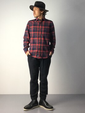 「Burner（バーナー）のアイテム（帽子）」を使った、B-chanさん（メンズ・168cm）の秋コーディネート