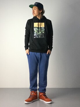 「CHAPTER WORLD select （チャプターワールドセレクト）のアイテム（帽子）」を使った、B-chanさん（メンズ・168cm）の秋コーディネート