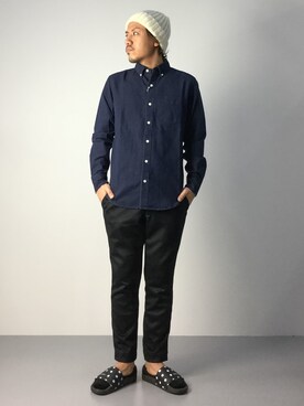 「SHIPS JET BLUE（シップスジェットブルー）のアイテム（サンダル）」を使った、B-chanさん（メンズ・168cm）の秋コーディネート