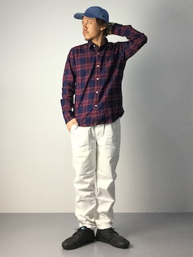 「SHIPS JET BLUE（シップスジェットブルー）のアイテム（その他シューズ）」を使った、B-chanさん（メンズ・168cm）の秋コーディネート
