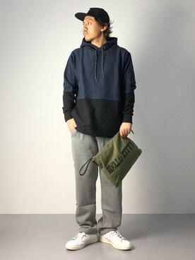 「FLASH REPORT（フラッシュリポート）のアイテム（バッグ）」を使った、B-chanさん（メンズ・168cm）の秋コーディネート