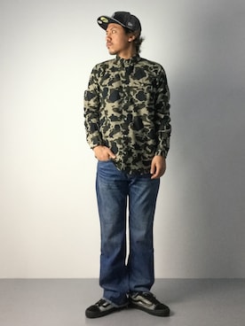 「SHIPS JET BLUE（シップスジェットブルー）のアイテム（キャップ）」を使った、B-chanさん（メンズ・168cm）の秋コーディネート