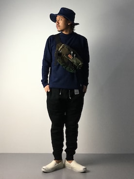 「24SURF_（トゥーフォーサーフ）のアイテム」を使った、B-chanさん（メンズ・168cm）の秋コーディネート