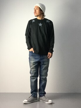 「NANO universe（ナノユニバース）のアイテム（キャップ）」を使った、B-chanさん（メンズ・168cm）の秋コーディネート