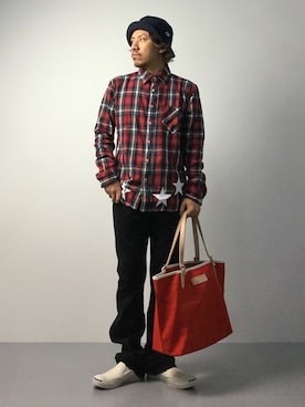 「green label relaxing（グリーンレーベルリラクシング）のアイテム（キャップ）」を使った、B-chanさん（メンズ・168cm）の秋コーディネート