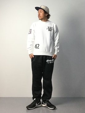 「Saturdays NYC（サタデーズ ニューヨークシティ ）のアイテム（キャップ）」を使った、B-chanさん（メンズ・168cm）の秋コーディネート