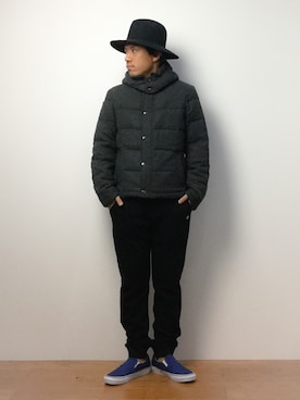 「MK MICHEL KLEIN HOMME （エムケーミッシェルクランオム）のアイテム（ダウンジャケット/コート）」を使った、B-chanさん（メンズ・168cm）の冬コーディネート