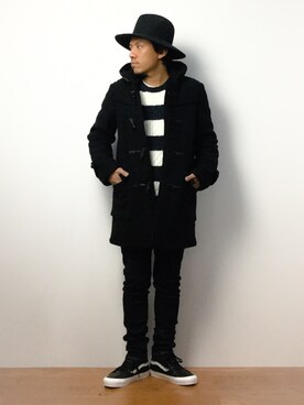 「BEAMS（ビームス）のアイテム（ダッフルコート）」を使った、B-chanさん（メンズ・168cm）の冬コーディネート