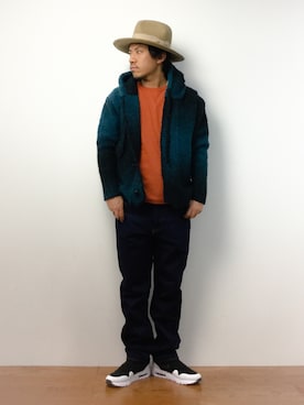 「SHIPS JET BLUE（シップスジェットブルー）のアイテム（スニーカー）」を使った、B-chanさん（メンズ・168cm）の冬コーディネート
