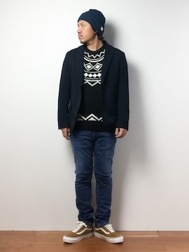 「Blue Standard （ブルースタンダード）のアイテム」を使った、B-chanさん（メンズ・166cm）の秋コーディネート