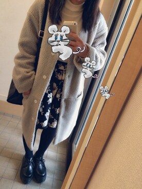 「キュロット」｜「アイテム（その他シューズ）」を使った、haruさん（レディース・150cm）の冬コーディネート