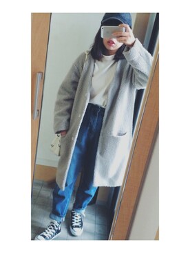 「マムジーンズ」｜haruさん（レディース・150cm）の春コーディネート