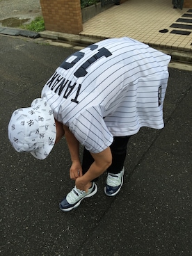 「アイテム（ハット）」を使った、Jin.Tさん（メンズ・180cm）の夏コーディネート