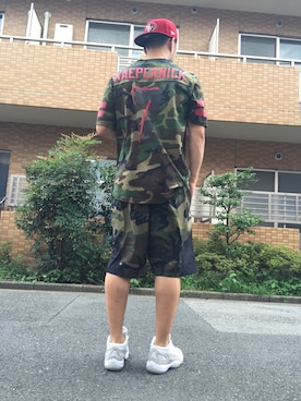 「Jordan」｜「アイテム（サンダル）」を使った、Jin.Tさん（メンズ・180cm）の夏コーディネート